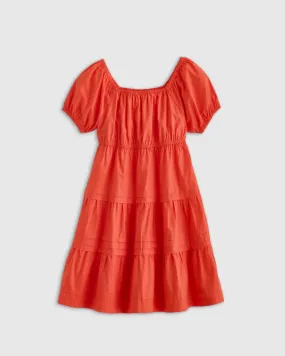 100% Cotton Poplin Tiered Dress