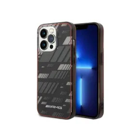 AMG Apple iPhone 14 Pro Transparent Double Layer Case Expressive Graphic Design - Black