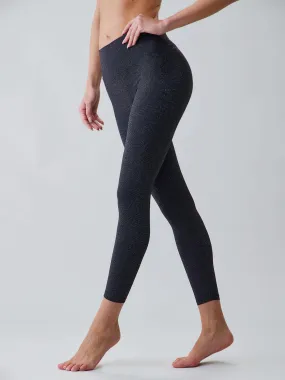 Black Glitter Cut Out Leggings 23”