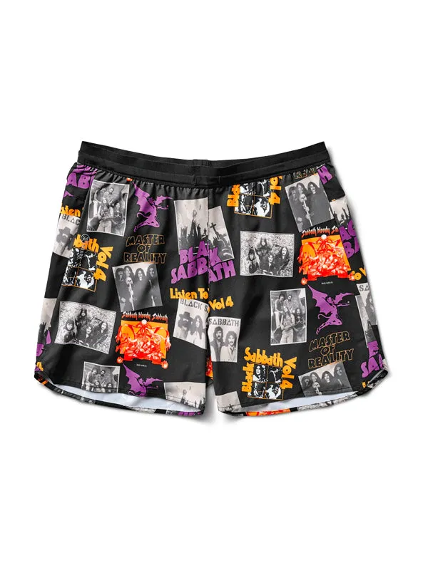 Black Sabbath Alta Run Shorts 5": Black