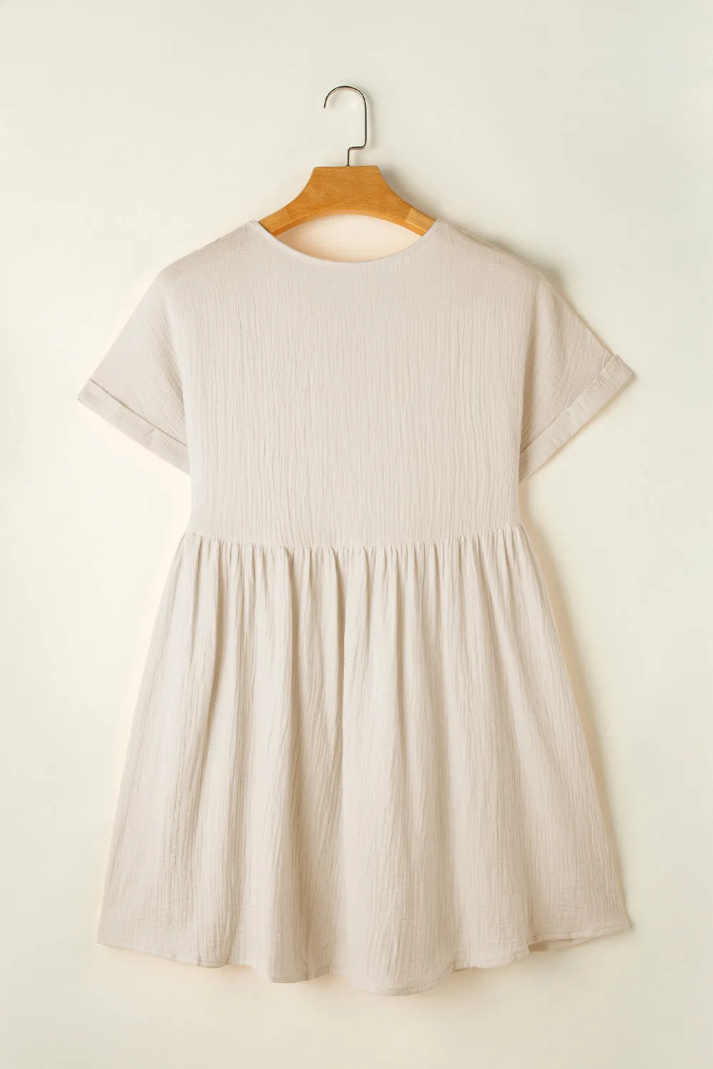 Bohemian Summer Mini Dress with Lace Detail