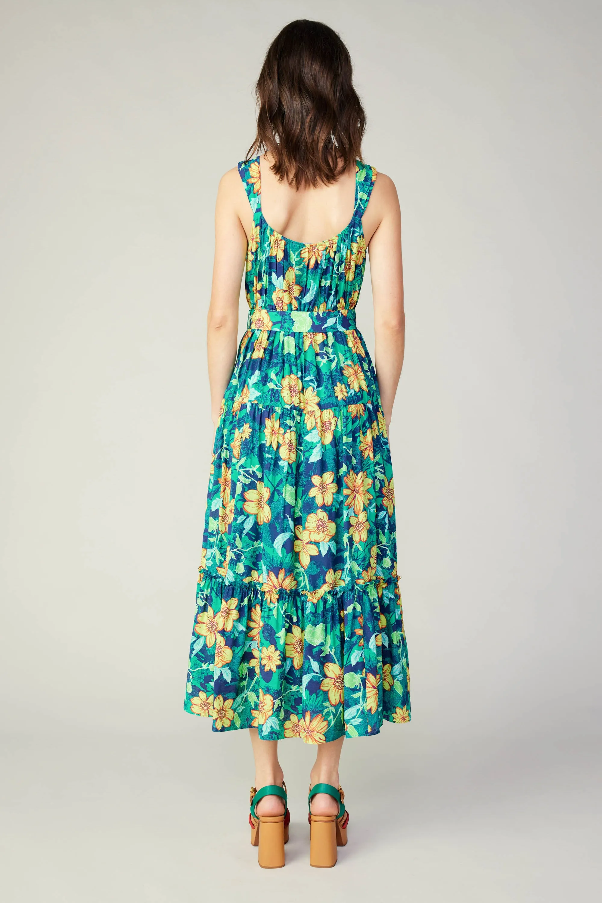 Botanical Tiered Ruffle Dress