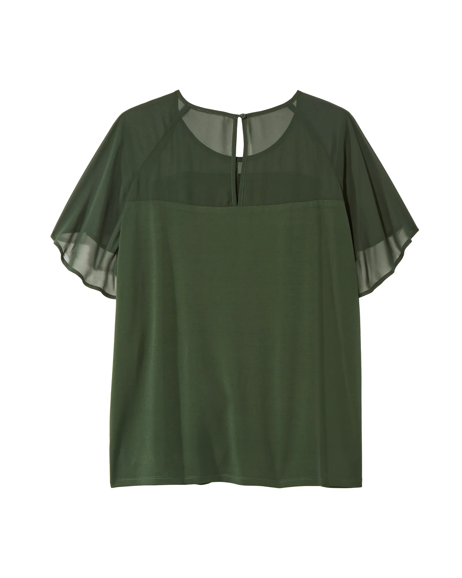 Callista Layered Pleat Top | Forest Green