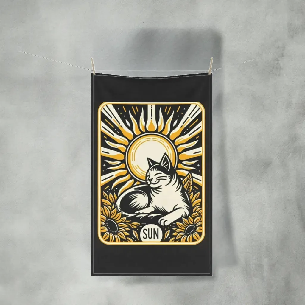 Cat Sun Tarot Graphic - Kitchen Towel