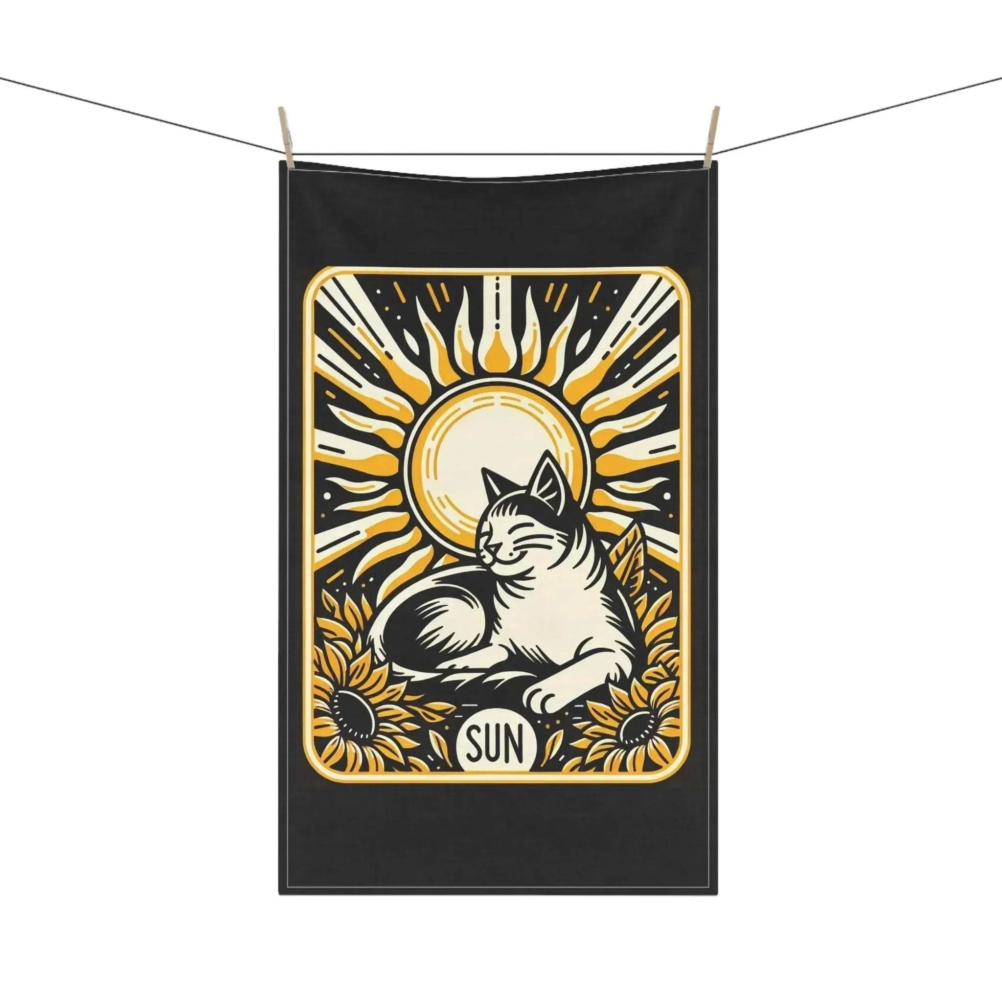 Cat Sun Tarot Graphic - Kitchen Towel