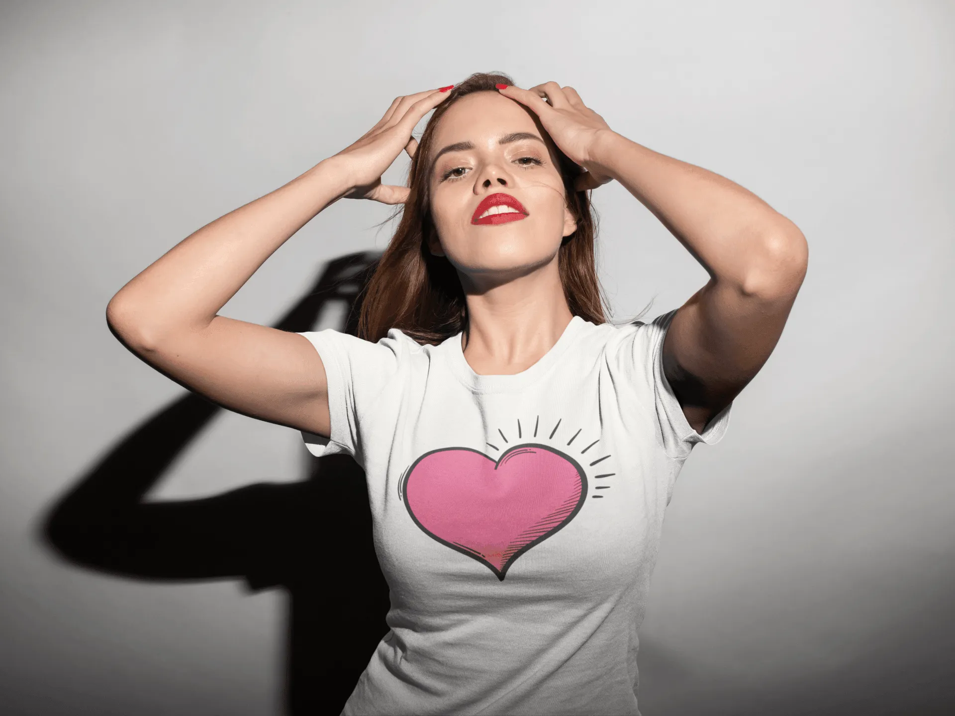 Charming Pink Heart Emoji Tee
