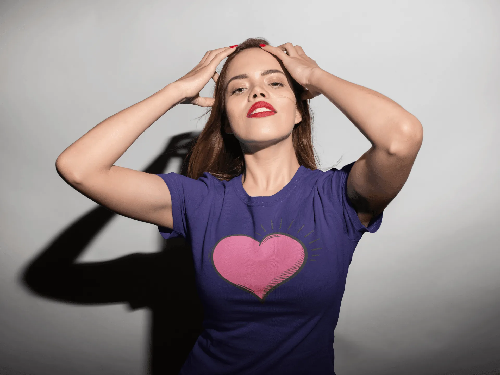 Charming Pink Heart Emoji Tee