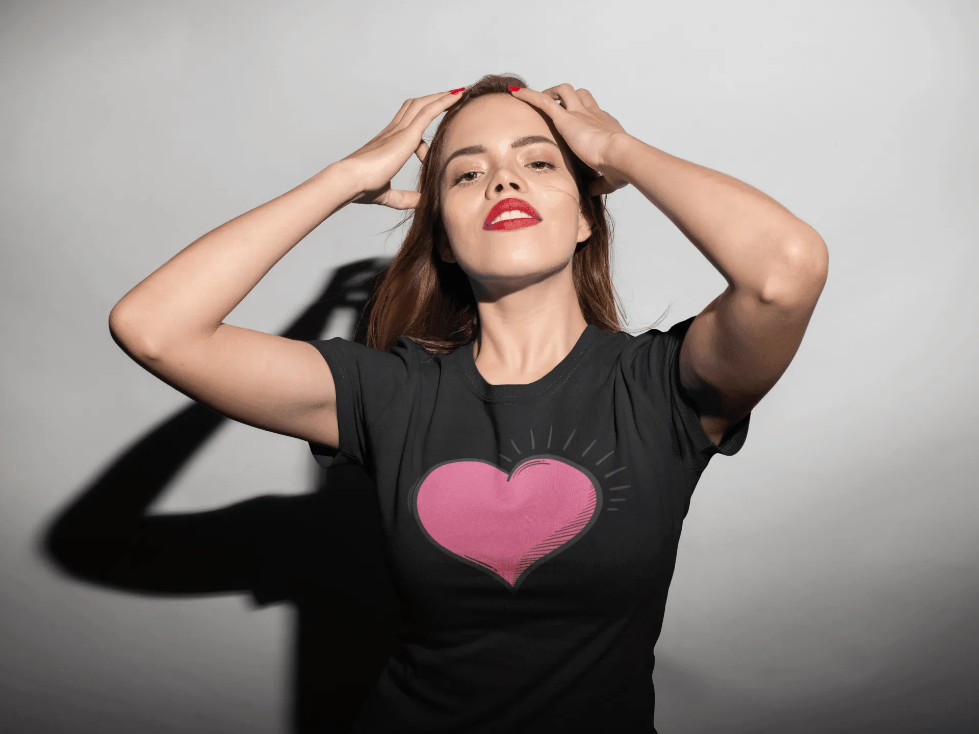 Charming Pink Heart Emoji Tee