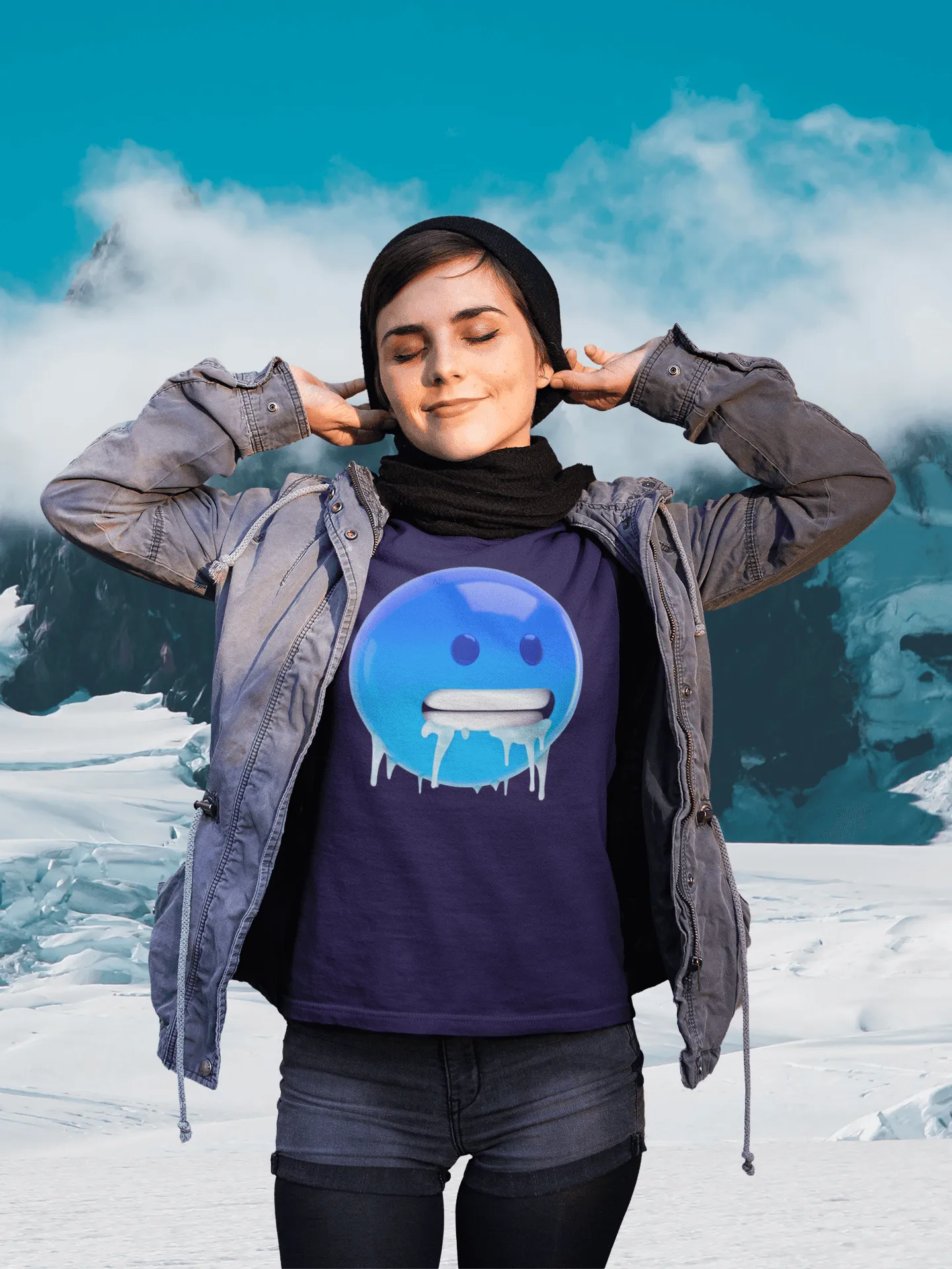 Chilly Freezing Emoji Tee