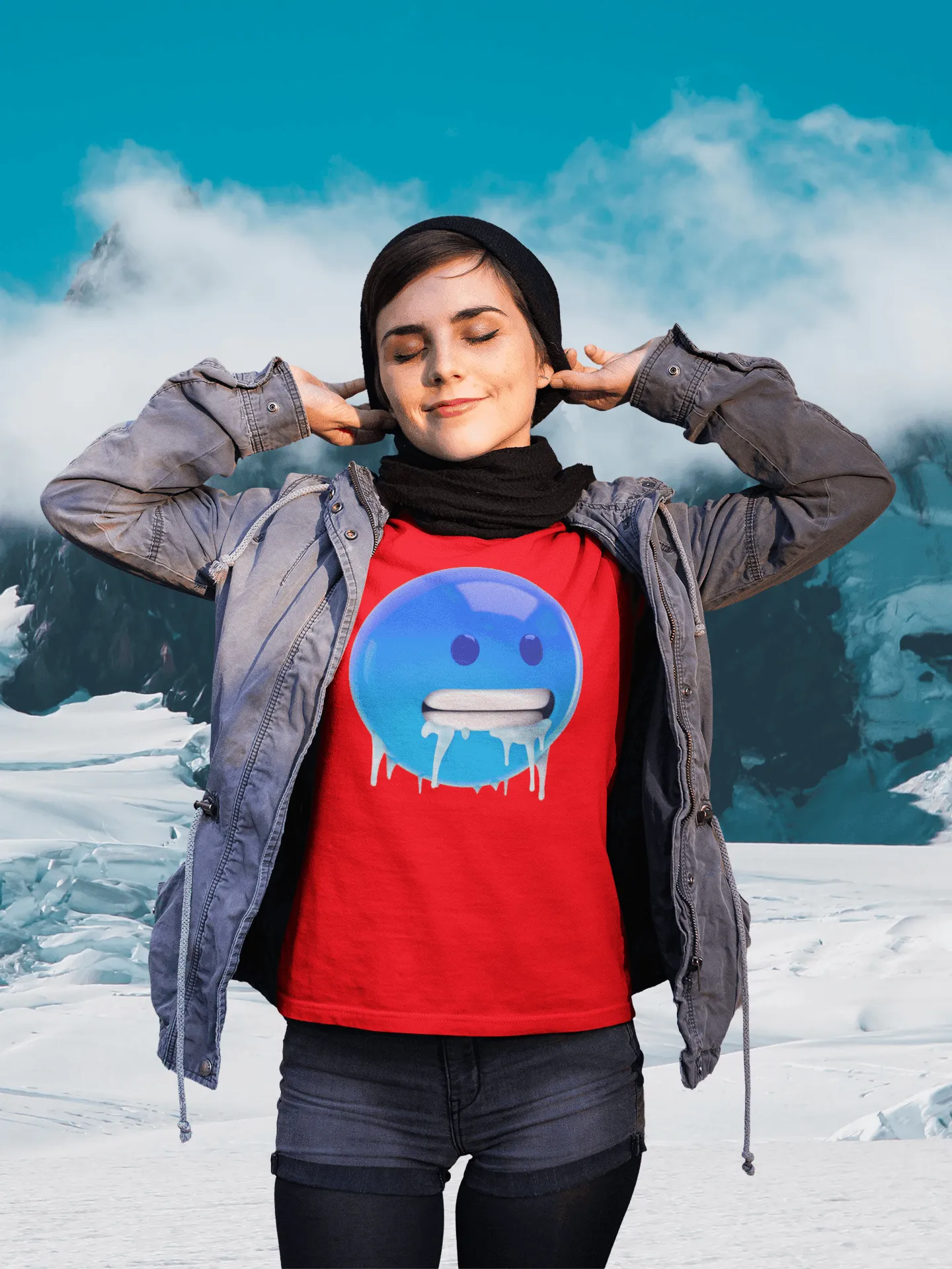 Chilly Freezing Emoji Tee