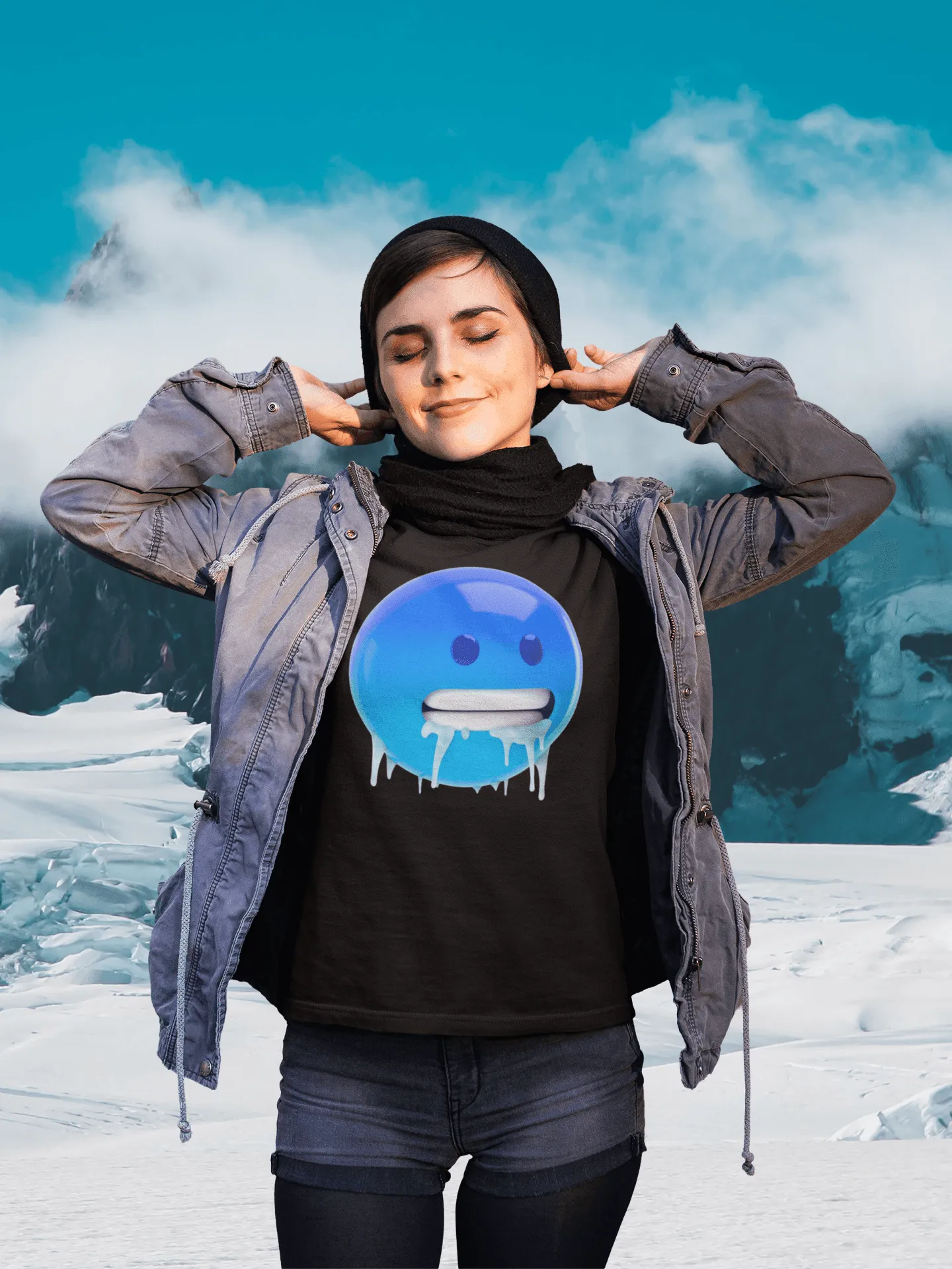 Chilly Freezing Emoji Tee