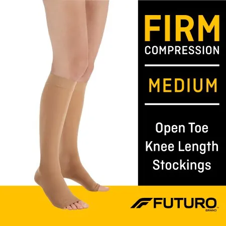 Compression Stocking 3M™ Futuro™ Knee High Medium Beige Open Toe - 3M Company  Mfr# 71033EN