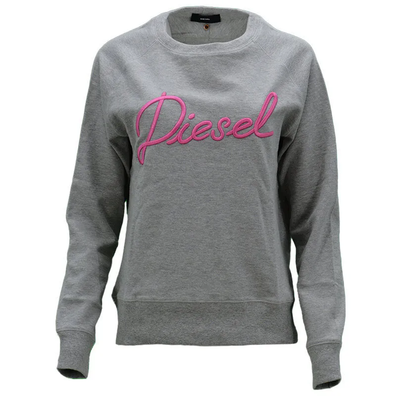 DIESEL F GERTRUDE Womens Sweatshirts Crew Neck Ribbed Casual Pullover Jumper Top
