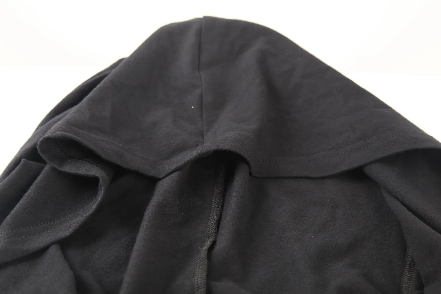 Edgy Black Hooded Top with Mesh Sleeves for Women