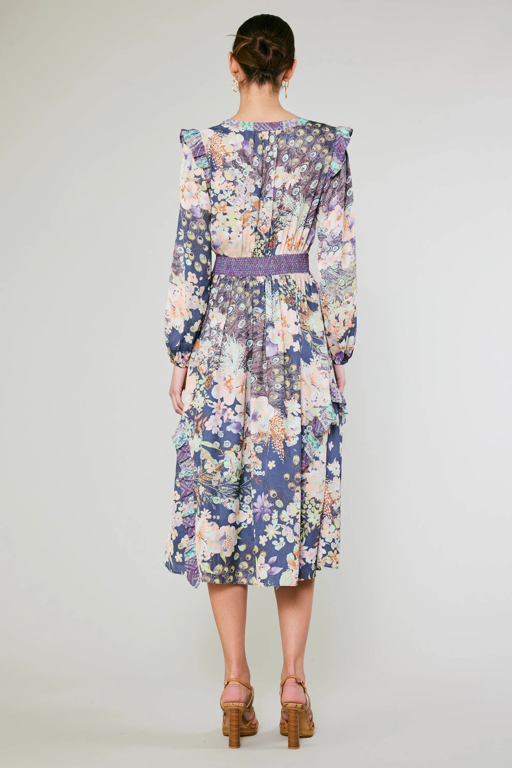 Emmaline Peacock Floral Dress