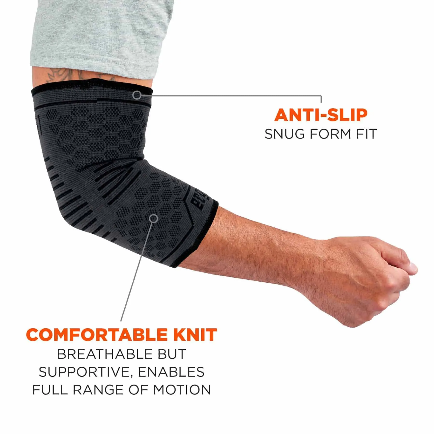Ergodyne 16594 651 L Black Elbow Compression Sleeve