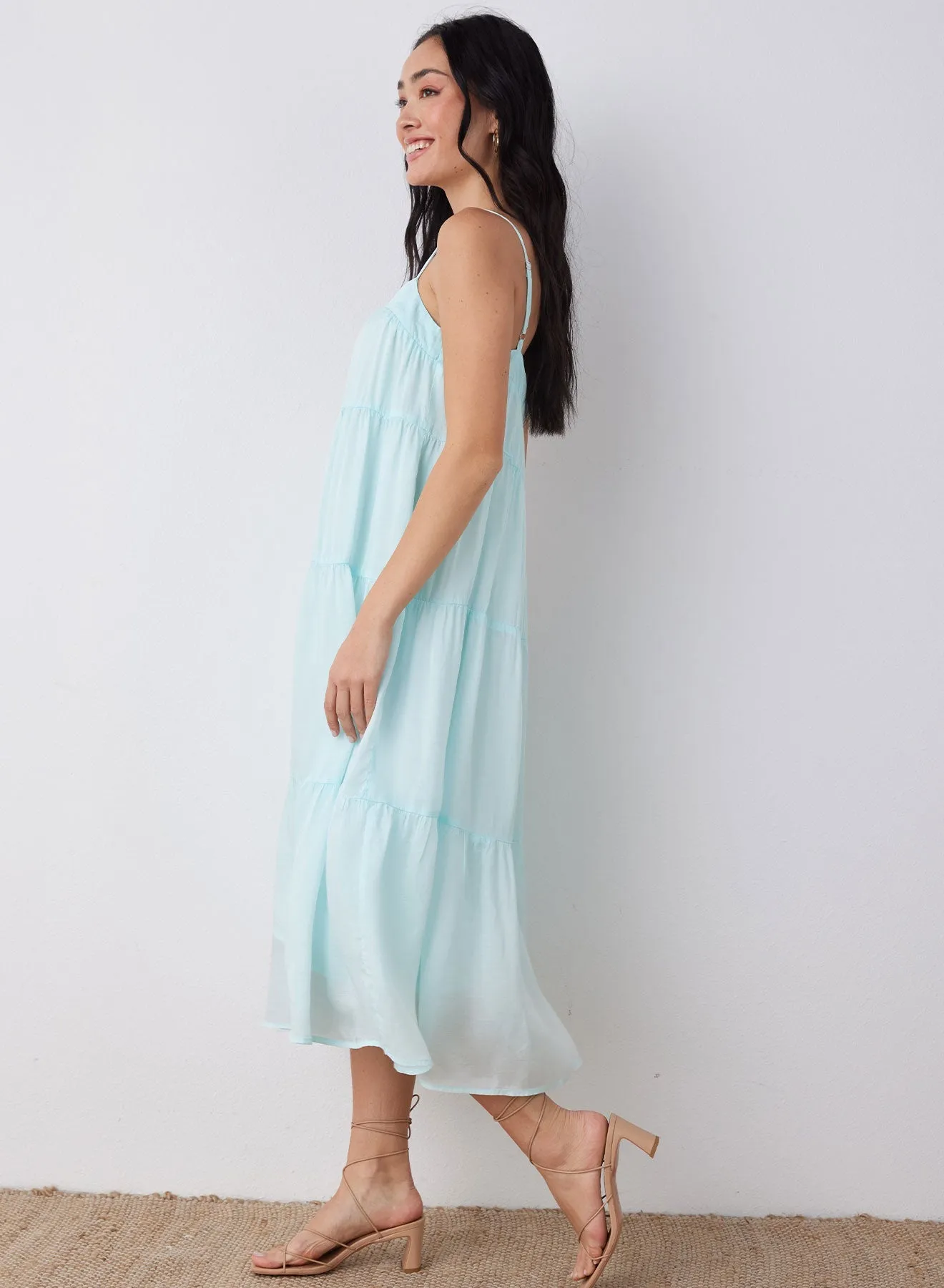 Flowy Tencel Cami Dress - Morning Mist