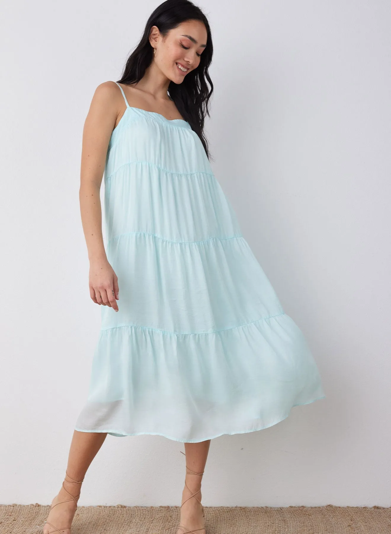 Flowy Tencel Cami Dress - Morning Mist