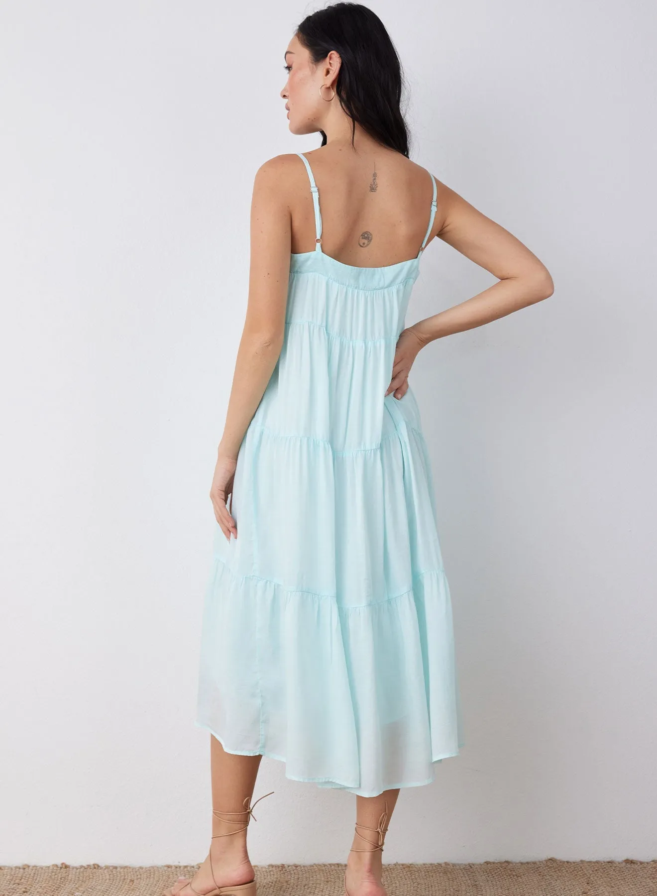Flowy Tencel Cami Dress - Morning Mist