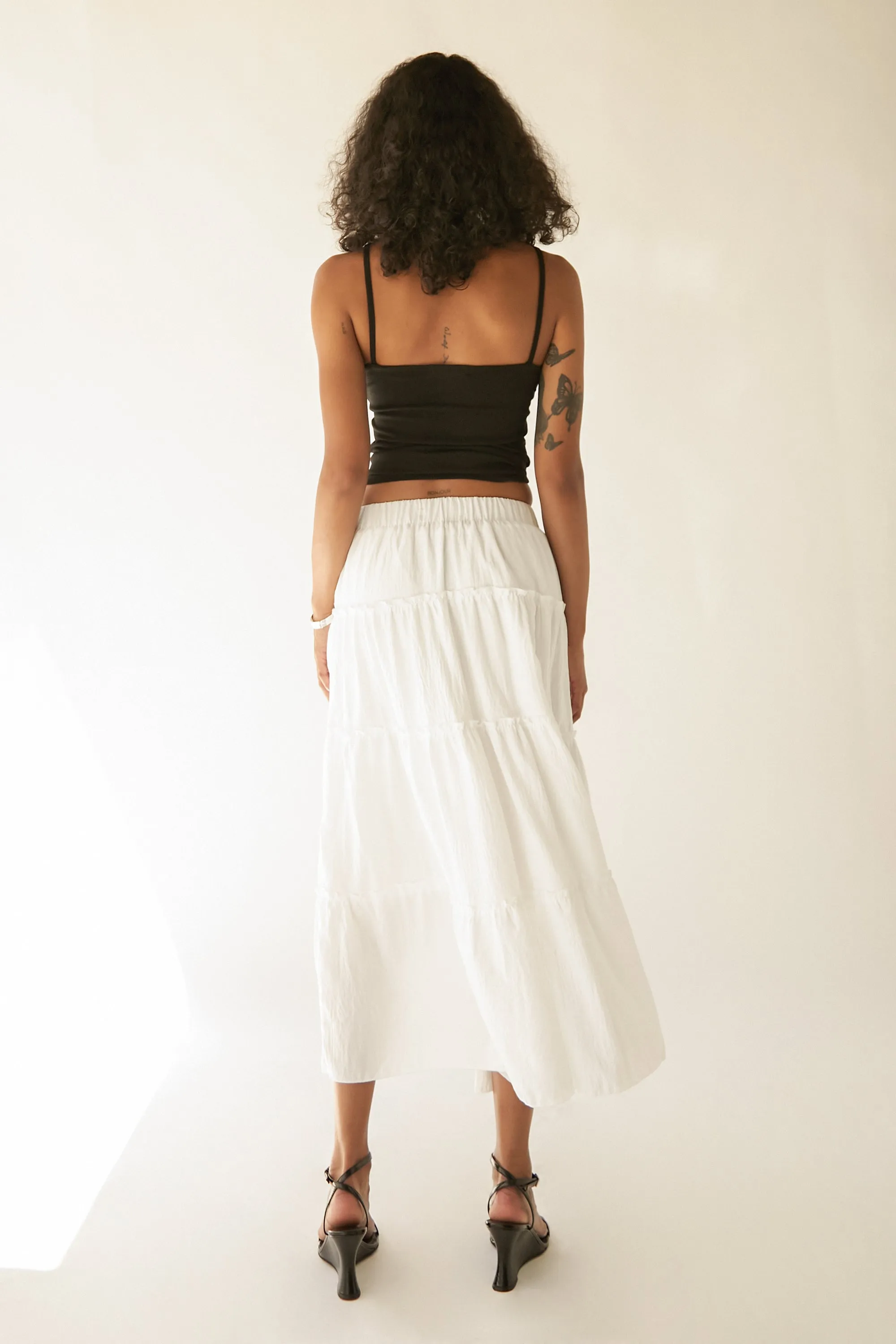 FOUR TIERED MAXI SKIRT