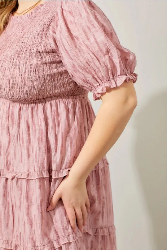Gianna Tiered Midi Dress - Plus Size