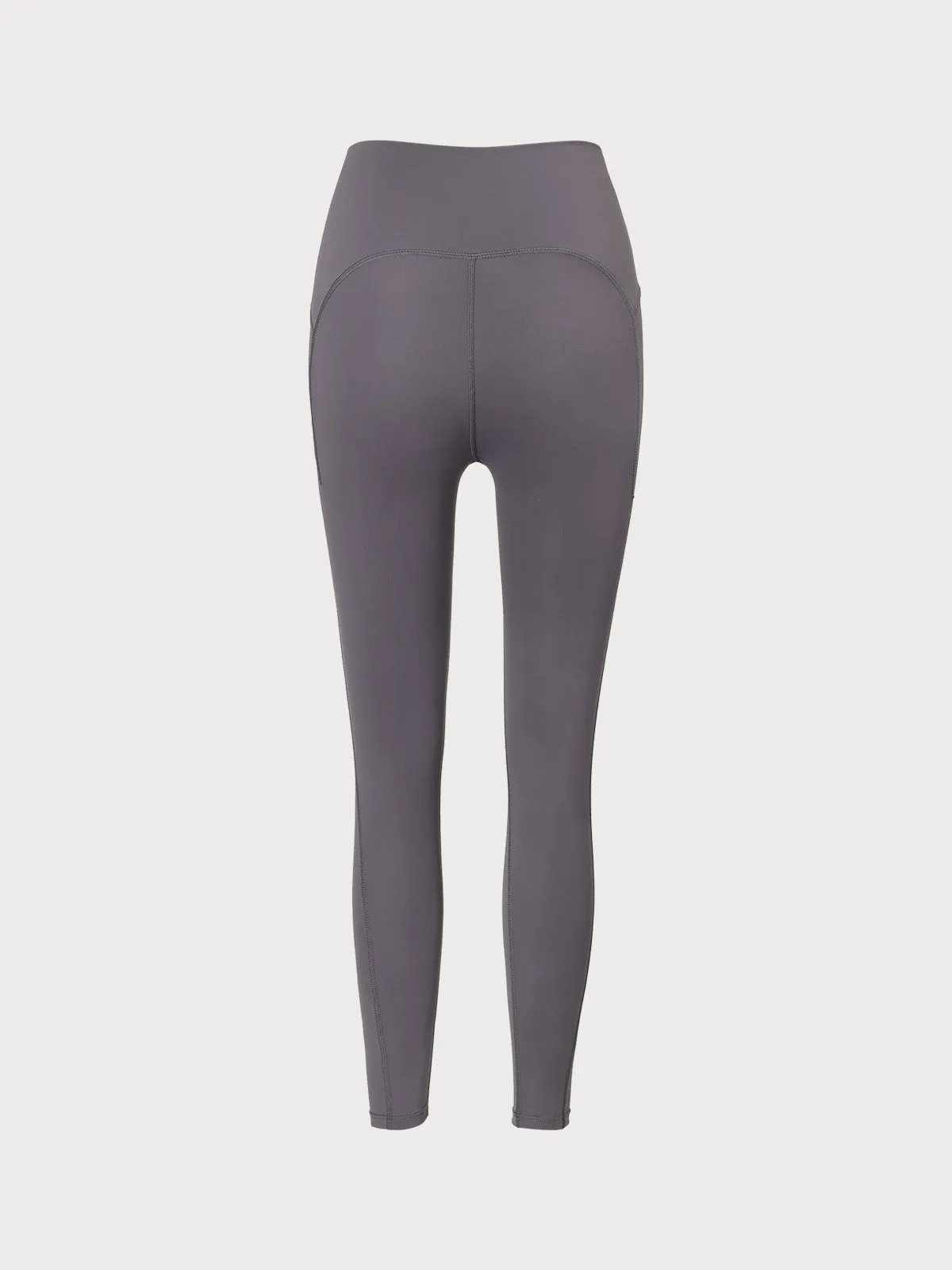 Grey High Waisted Leggings 25”