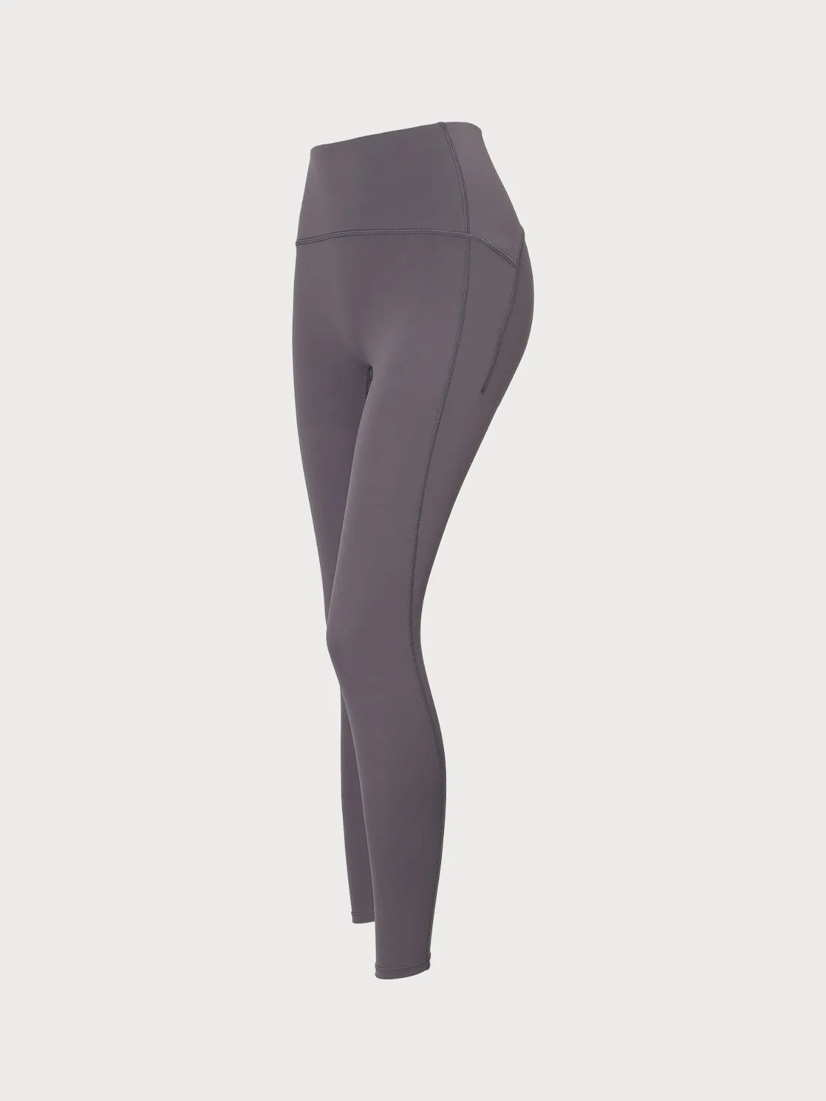 Grey High Waisted Leggings 25”