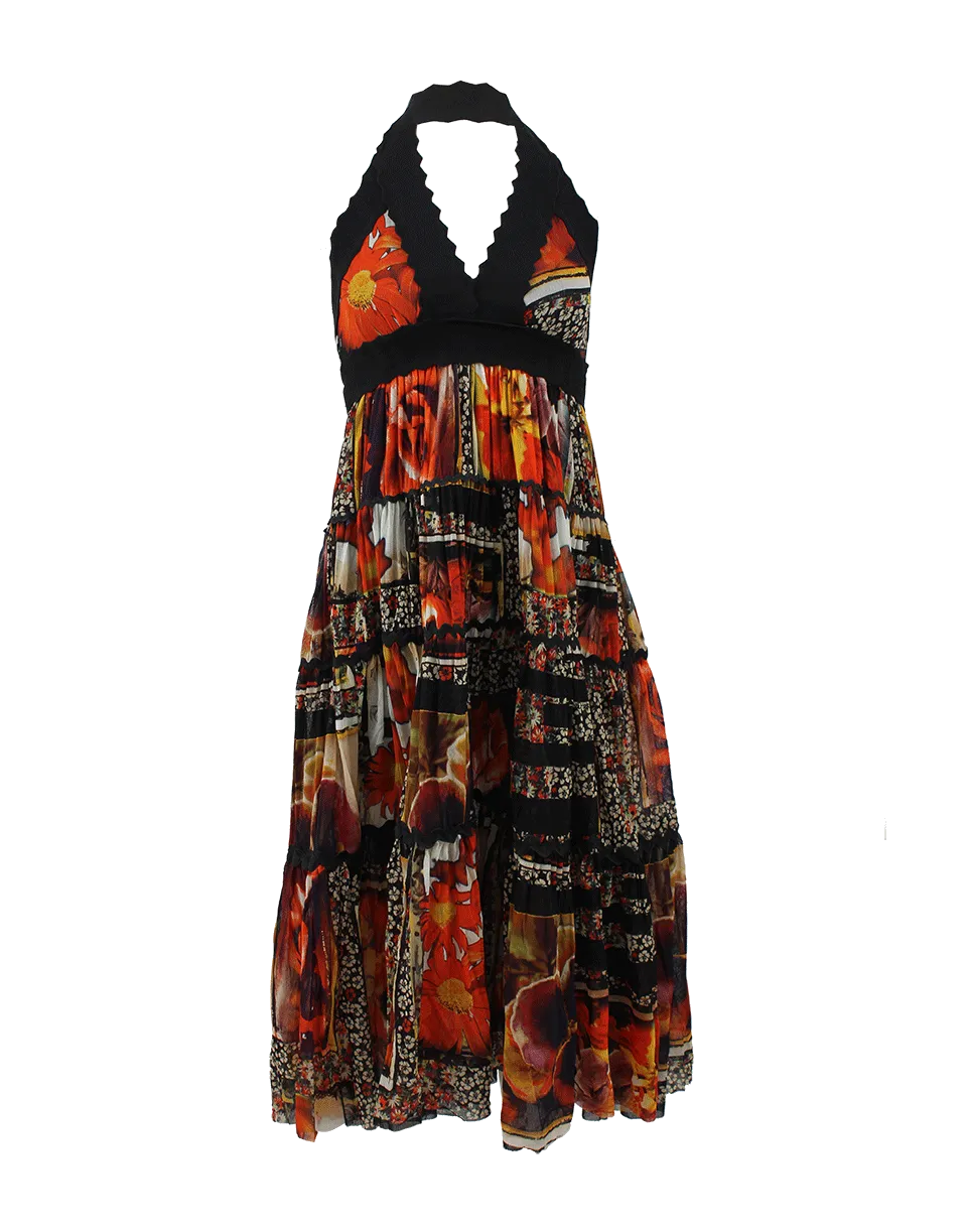 Halter Print Dress