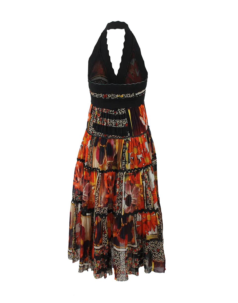 Halter Print Dress