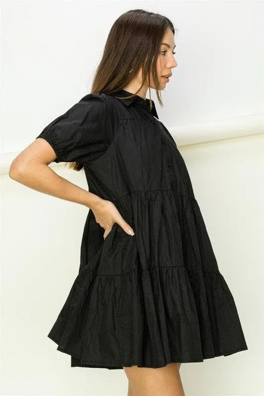 HYFVE Not Your Girl Tiered Button-Up Mini Dress,  2 Colors