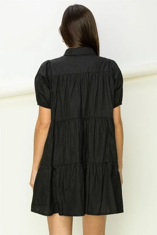 HYFVE Not Your Girl Tiered Button-Up Mini Dress,  2 Colors