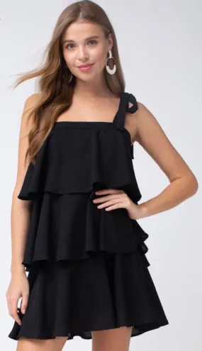 Just Give Me A Reason - Black Tiered Dress