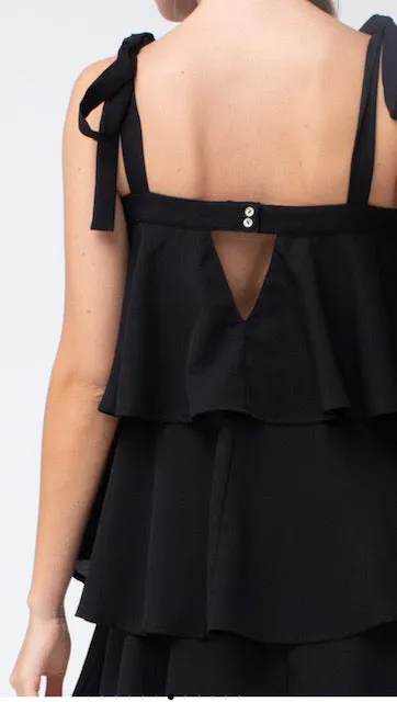 Just Give Me A Reason - Black Tiered Dress