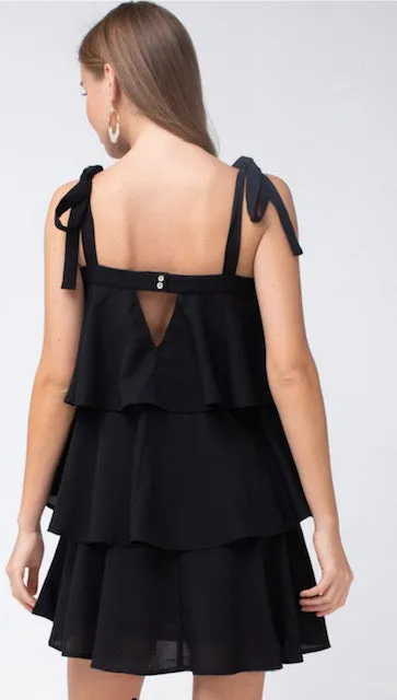 Just Give Me A Reason - Black Tiered Dress