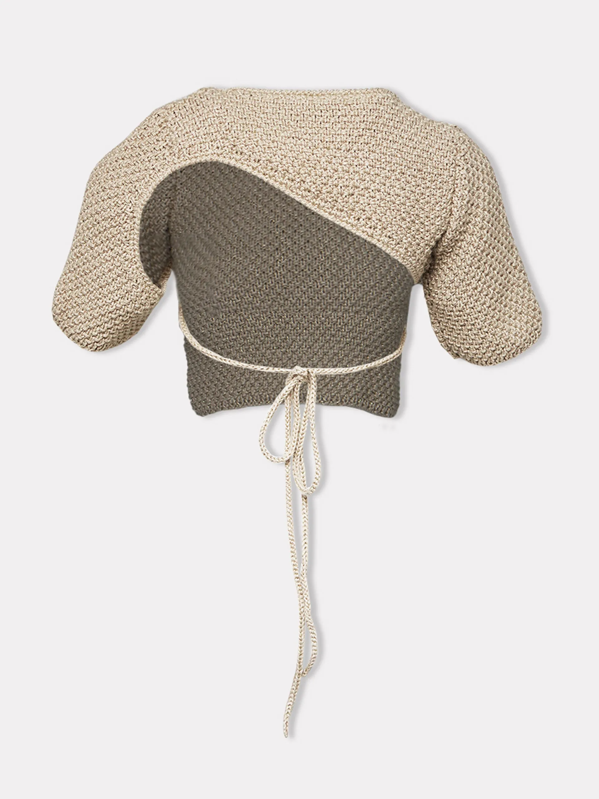 Lake galvė natural linen top