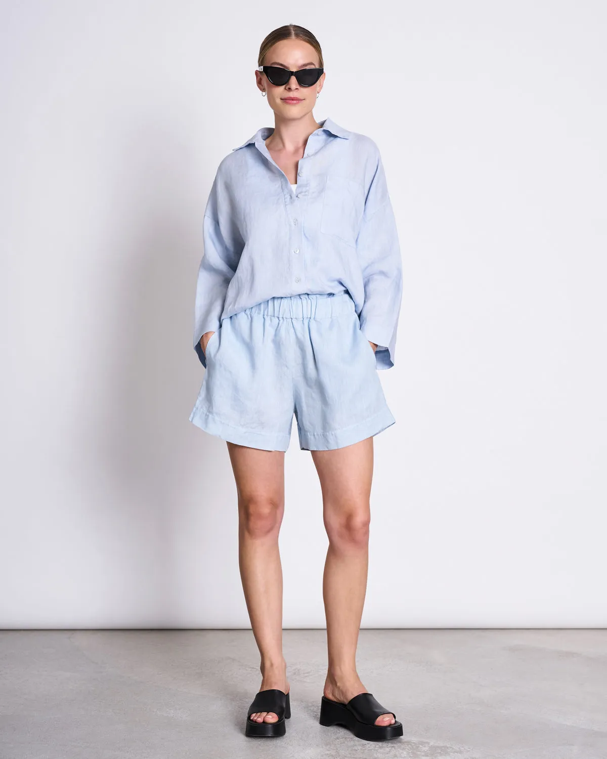 LINEN SHIRT MONS SKY BLUE