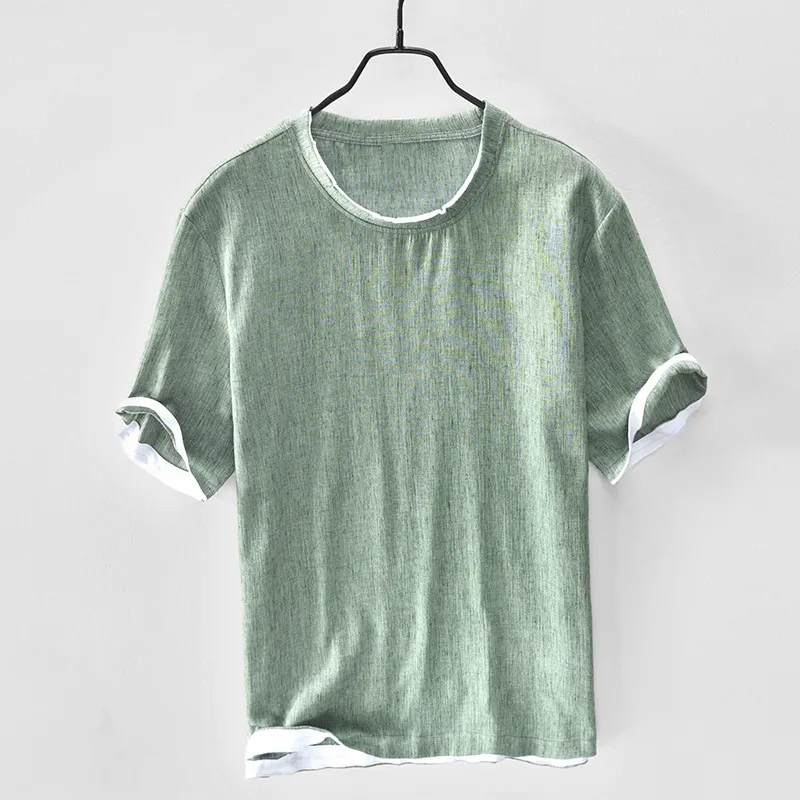 LUCIANNO BREEZY COTTON LINEN SHIRT