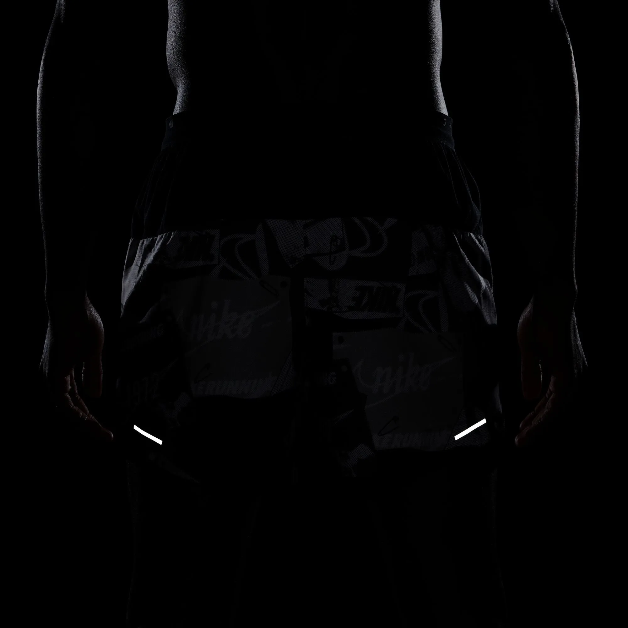 Men's Stride Run Energy Dri-FIT 5" Brief-Lined Running Shorts (045 - Off Noir/Black/Reflective Silver)