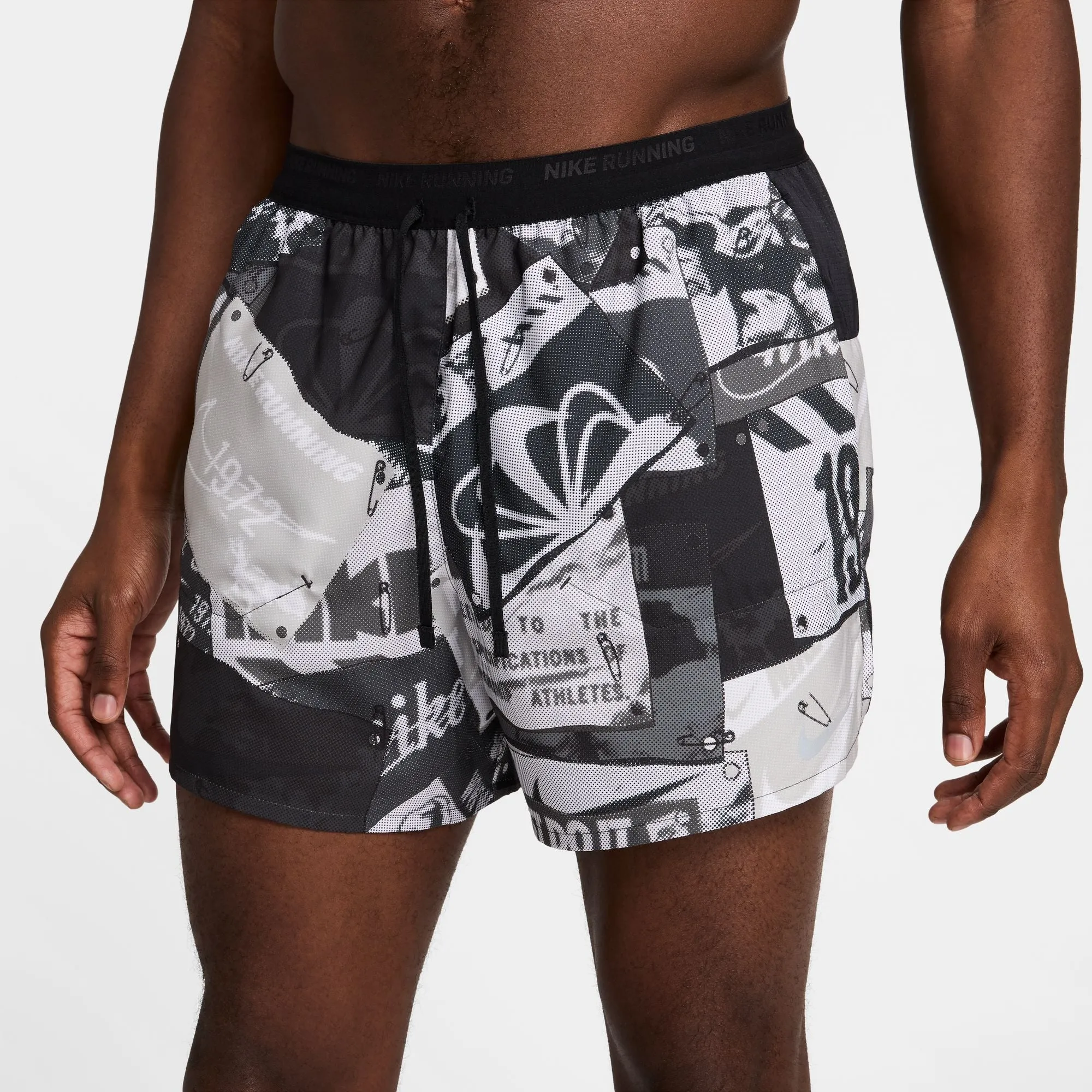 Men's Stride Run Energy Dri-FIT 5" Brief-Lined Running Shorts (045 - Off Noir/Black/Reflective Silver)