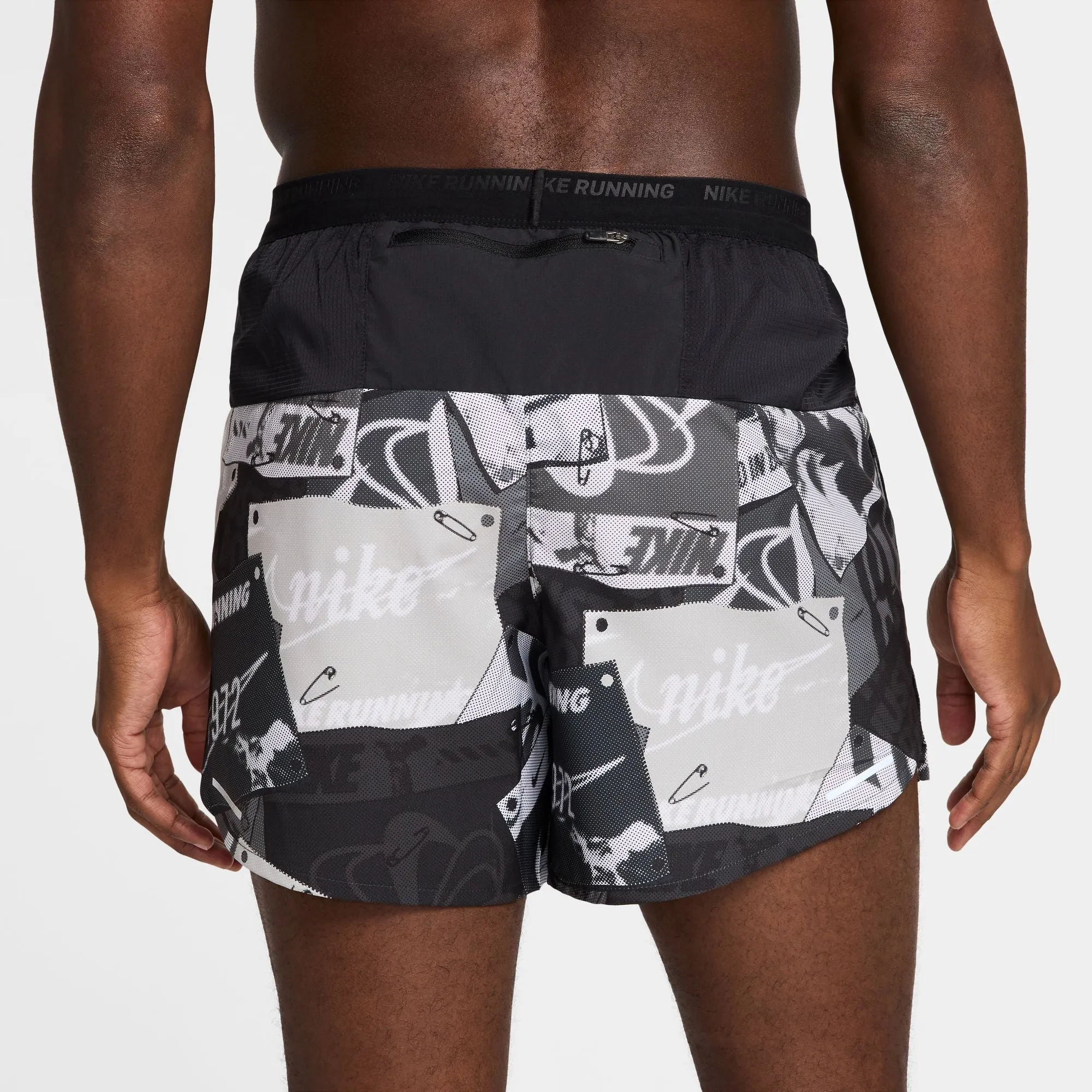 Men's Stride Run Energy Dri-FIT 5" Brief-Lined Running Shorts (045 - Off Noir/Black/Reflective Silver)