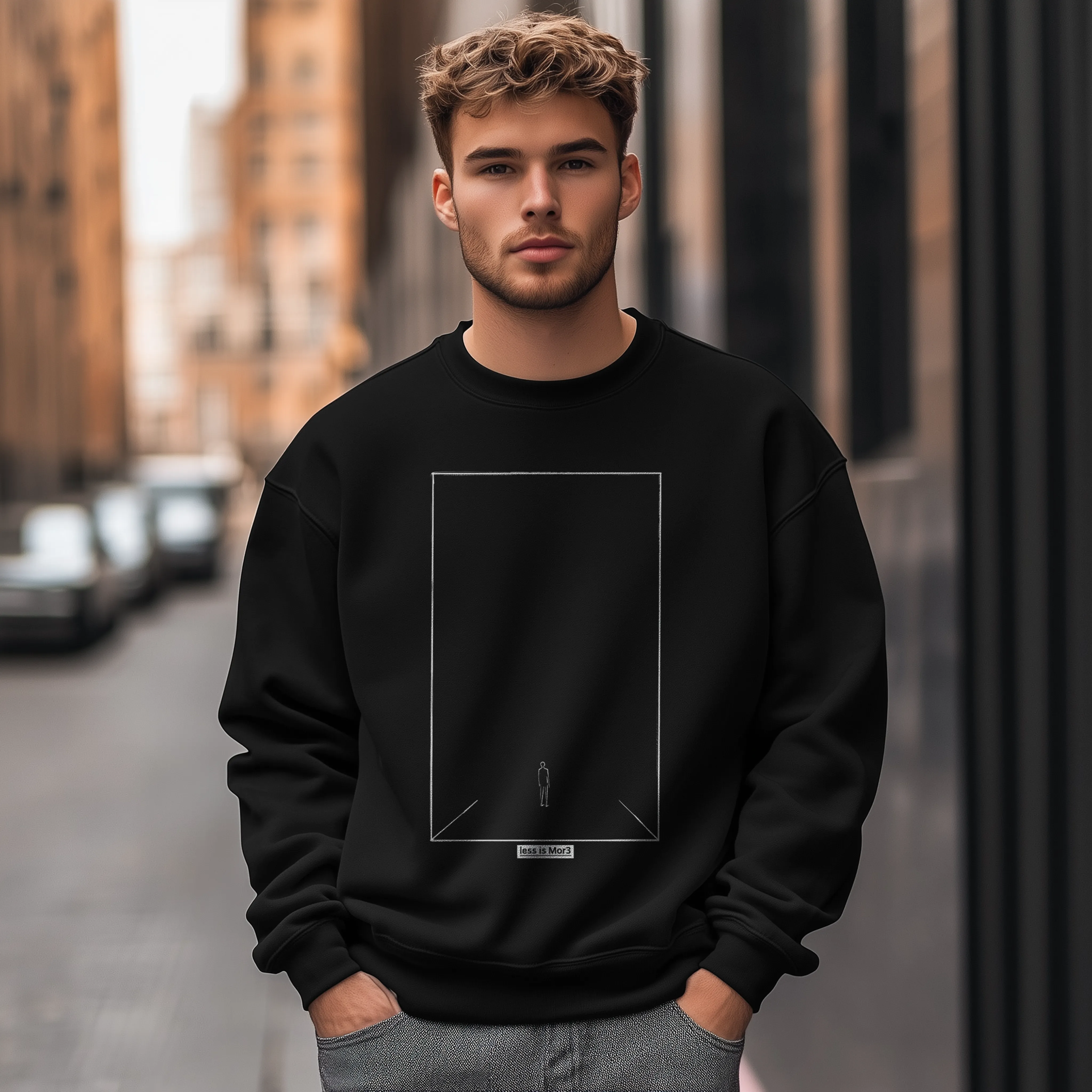 Minimalistic 3D Retro Graphic Sweatshirt