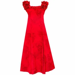 monstera cereus red hawaiian leilani dress