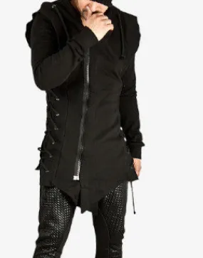 Nocturnal Nomad Hoodie - Techwear Hoodie Gothic top cyber goth clothing Cyberpunk Dark Academia Cyber Fashion Edgy Alt Egirl Y2k Top