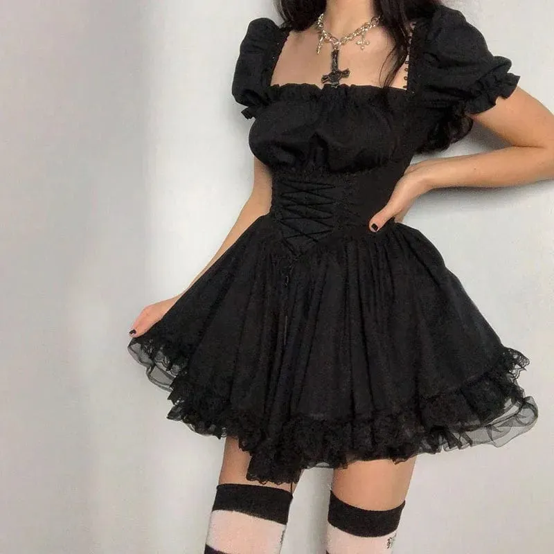 Nora Puff Sleeve Lace Dress