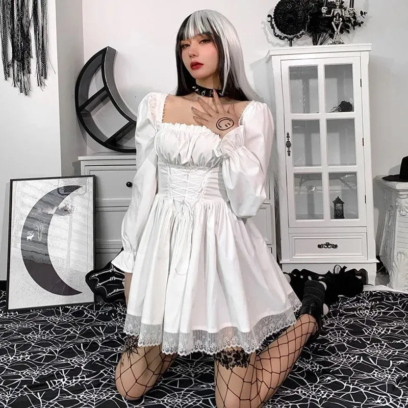 Nora Puff Sleeve Lace Dress