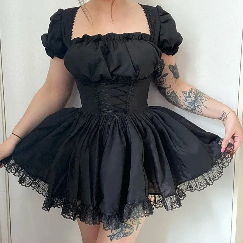 Nora Puff Sleeve Lace Dress