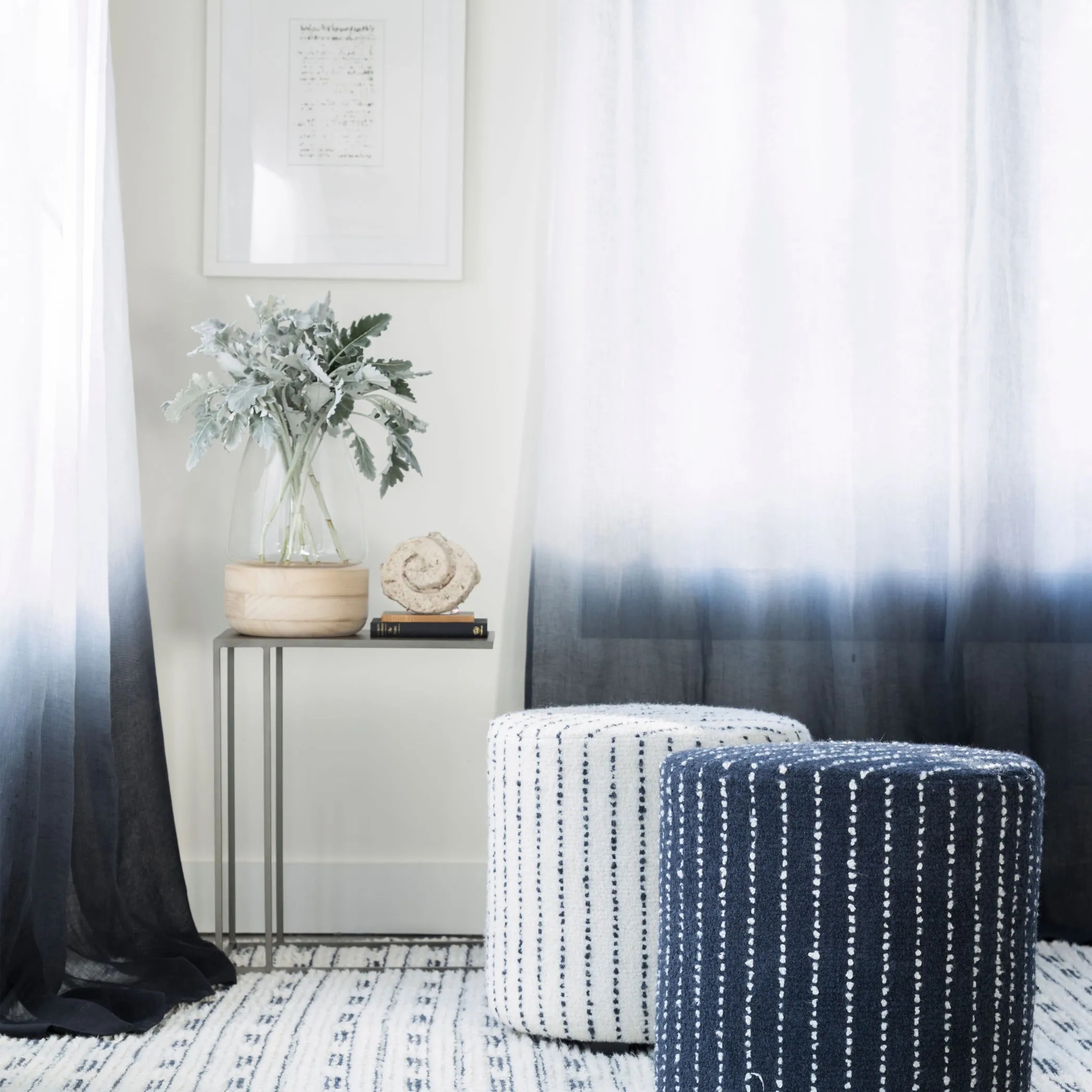 Ombre Linen Sheer Fabric