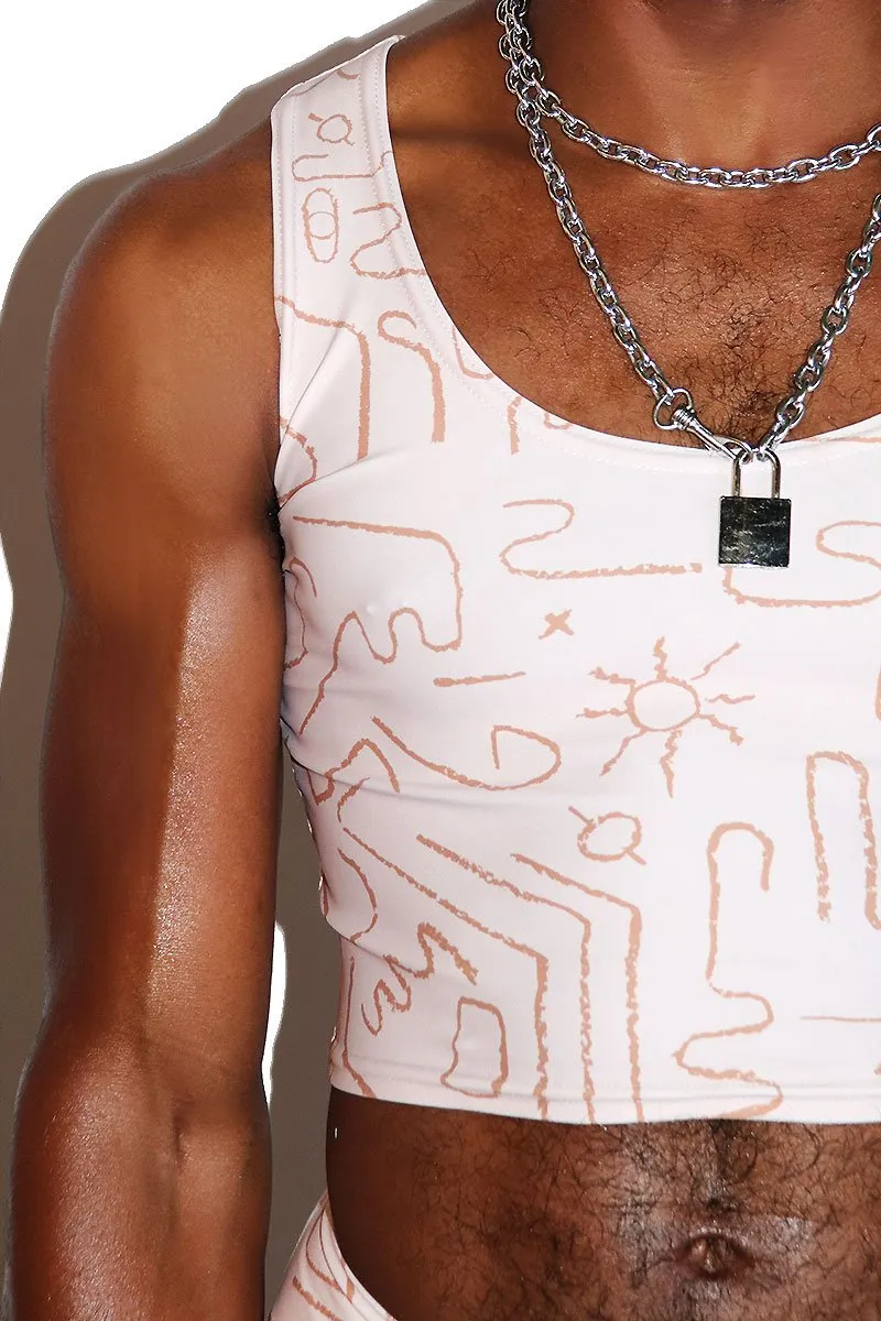 Paleo Fitted Crop Tank- Pink