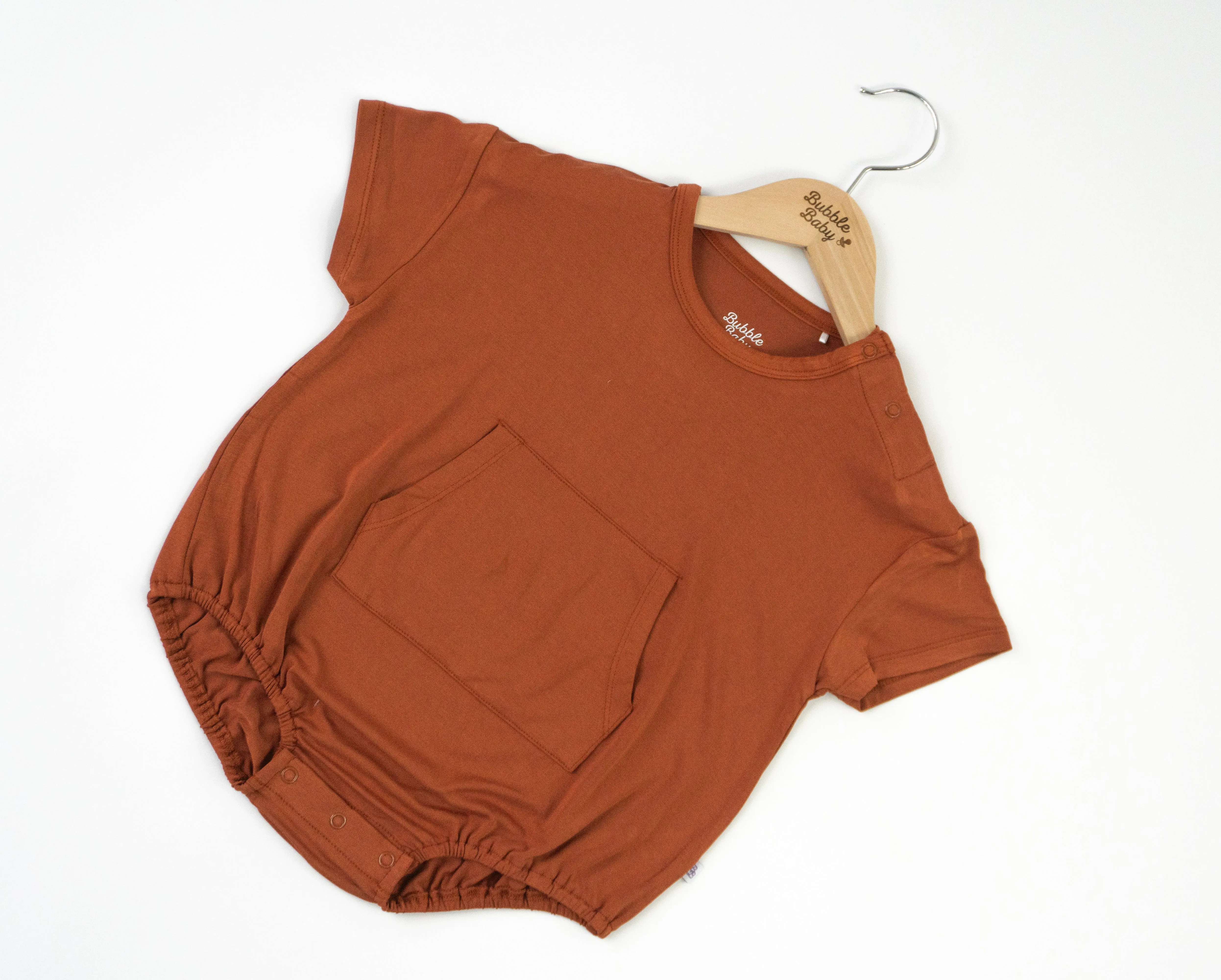 Pecan | Short Sleeve Bubble Romper