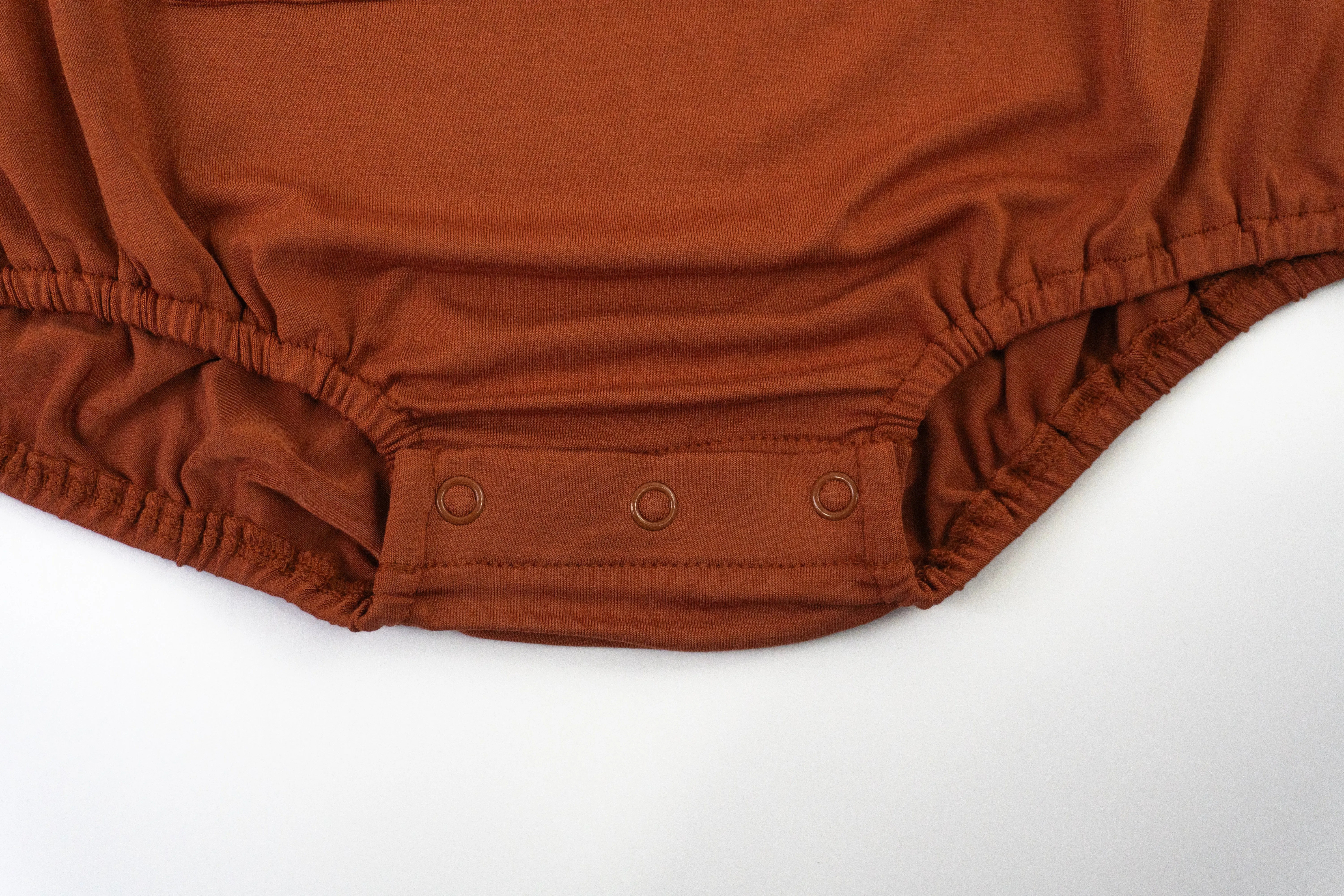 Pecan | Short Sleeve Bubble Romper